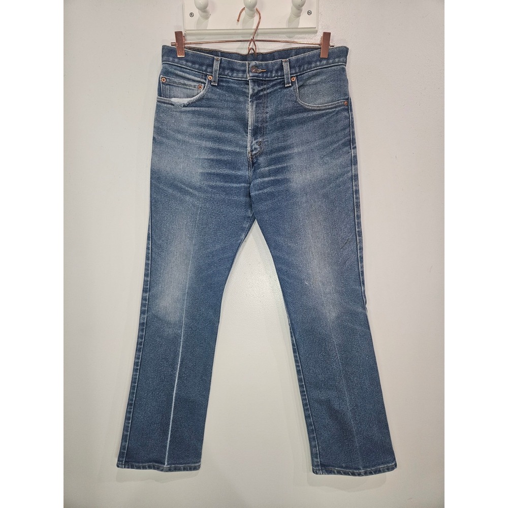 Levis 517 Mens Bootcut Jeans Medium Wash Blue Denim W34 L32 Cotton Blend